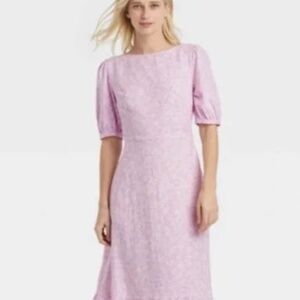 Who What Wear Lavender Floral Dress